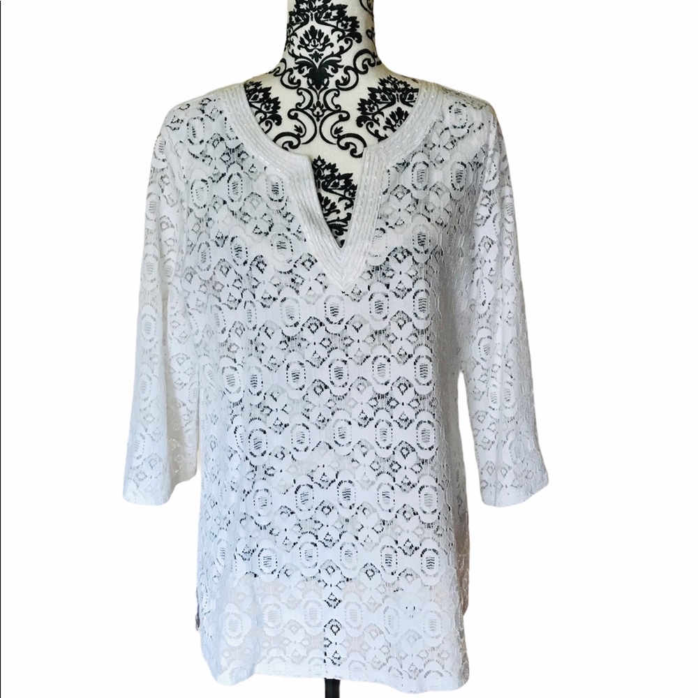 ISLAND REPUBLIC LACE COVER UP